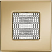 Kratki ventilatierooster in goud, decoratief wandrooster voor warme lucht