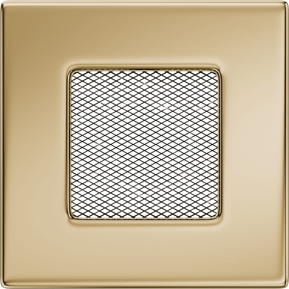 Kratki ventilatierooster in goud, decoratief wandrooster voor warme lucht