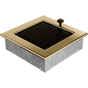 Kratki ventilatierooster in goud, decoratief wandrooster voor warme lucht