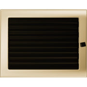 Kratki ventilatierooster in goud, decoratief wandrooster voor warme lucht