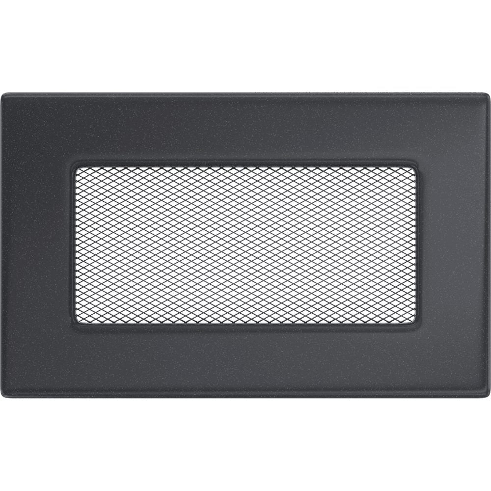 Kratki ventilatierooster in grafiet, decoratief wandrooster voor warme lucht