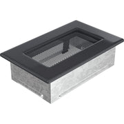 Kratki ventilatierooster in grafiet, decoratief wandrooster voor warme lucht