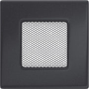 Kratki ventilatierooster in grafiet, decoratief wandrooster voor warme lucht