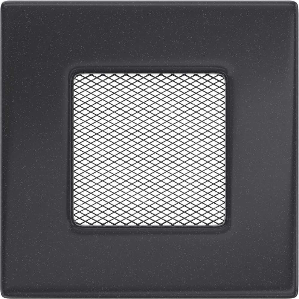 Kratki ventilatierooster in grafiet, decoratief wandrooster voor warme lucht