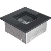 Kratki ventilatierooster in grafiet, decoratief wandrooster voor warme lucht