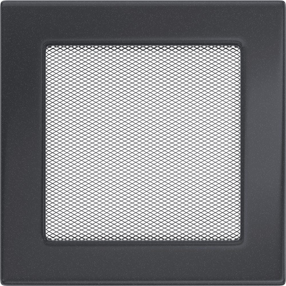 Kratki ventilatierooster in grafiet, decoratief wandrooster voor warme lucht