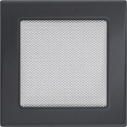 Kratki ventilatierooster in grafiet, decoratief wandrooster voor warme lucht