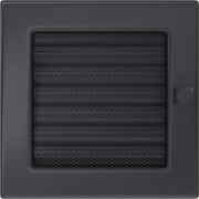 Kratki ventilatierooster in grafiet, decoratief wandrooster voor warme lucht