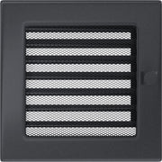 Kratki ventilatierooster in grafiet, decoratief wandrooster voor warme lucht