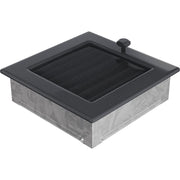 Kratki ventilatierooster in grafiet, decoratief wandrooster voor warme lucht