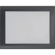Kratki ventilatierooster in grafiet, decoratief wandrooster voor warme lucht