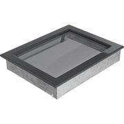 Kratki ventilatierooster in grafiet, decoratief wandrooster voor warme lucht