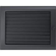 Kratki ventilatierooster in grafiet, decoratief wandrooster voor warme lucht