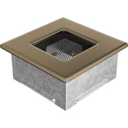 Kratki ventilatierooster in verzinkt goud, decoratief wandrooster voor warme lucht