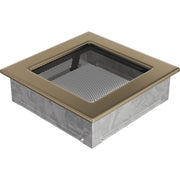 Kratki ventilatierooster in verzinkt goud, decoratief wandrooster voor warme lucht