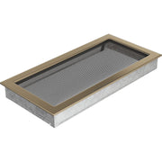 Kratki ventilatierooster in verzinkt goud, decoratief wandrooster voor warme lucht