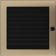 Kratki ventilatierooster in verzinkt goud, decoratief wandrooster voor warme lucht