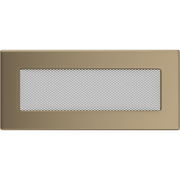 Kratki ventilatierooster in verzinkt goud, decoratief wandrooster voor warme lucht