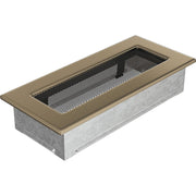 Kratki ventilatierooster in verzinkt goud, decoratief wandrooster voor warme lucht