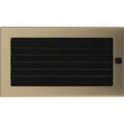 Kratki ventilatierooster in verzinkt goud, decoratief wandrooster voor warme lucht