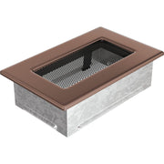 Kratki ventilatierooster in verzinkt koper, decoratief wandrooster voor warme lucht