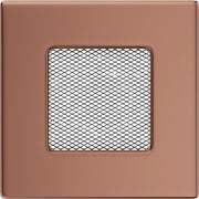 Kratki ventilatierooster in verzinkt koper, decoratief wandrooster voor warme lucht