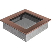 Kratki ventilatierooster in verzinkt koper, decoratief wandrooster voor warme lucht
