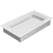 Kratki ventilatierooster in wit, decoratief wandrooster voor warme lucht
