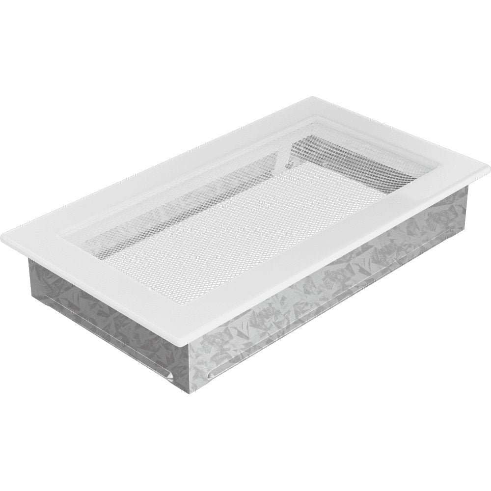 Kratki ventilatierooster in wit, decoratief wandrooster voor warme lucht