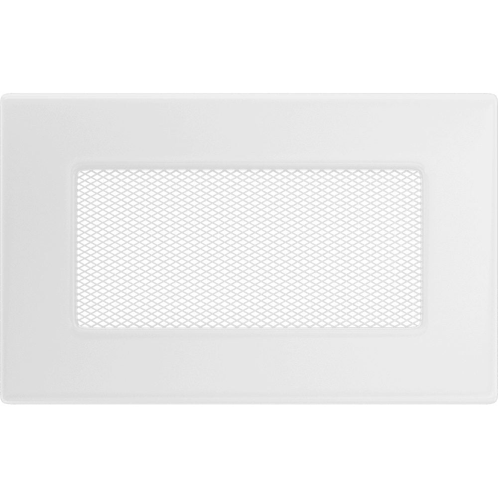 Kratki ventilatierooster in wit, decoratief wandrooster voor warme lucht