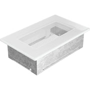 Kratki ventilatierooster in wit, decoratief wandrooster voor warme lucht