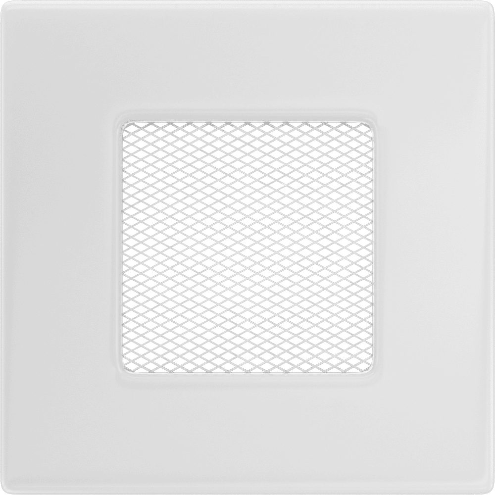 Kratki ventilatierooster in wit, decoratief wandrooster voor warme lucht