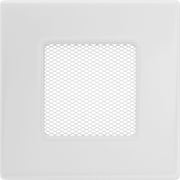 Kratki ventilatierooster in wit, decoratief wandrooster voor warme lucht