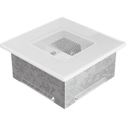 Kratki ventilatierooster in wit, decoratief wandrooster voor warme lucht