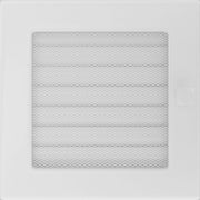 Kratki ventilatierooster in wit, decoratief wandrooster voor warme lucht