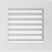 Kratki ventilatierooster in wit, decoratief wandrooster voor warme lucht