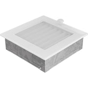 Kratki ventilatierooster in wit, decoratief wandrooster voor warme lucht