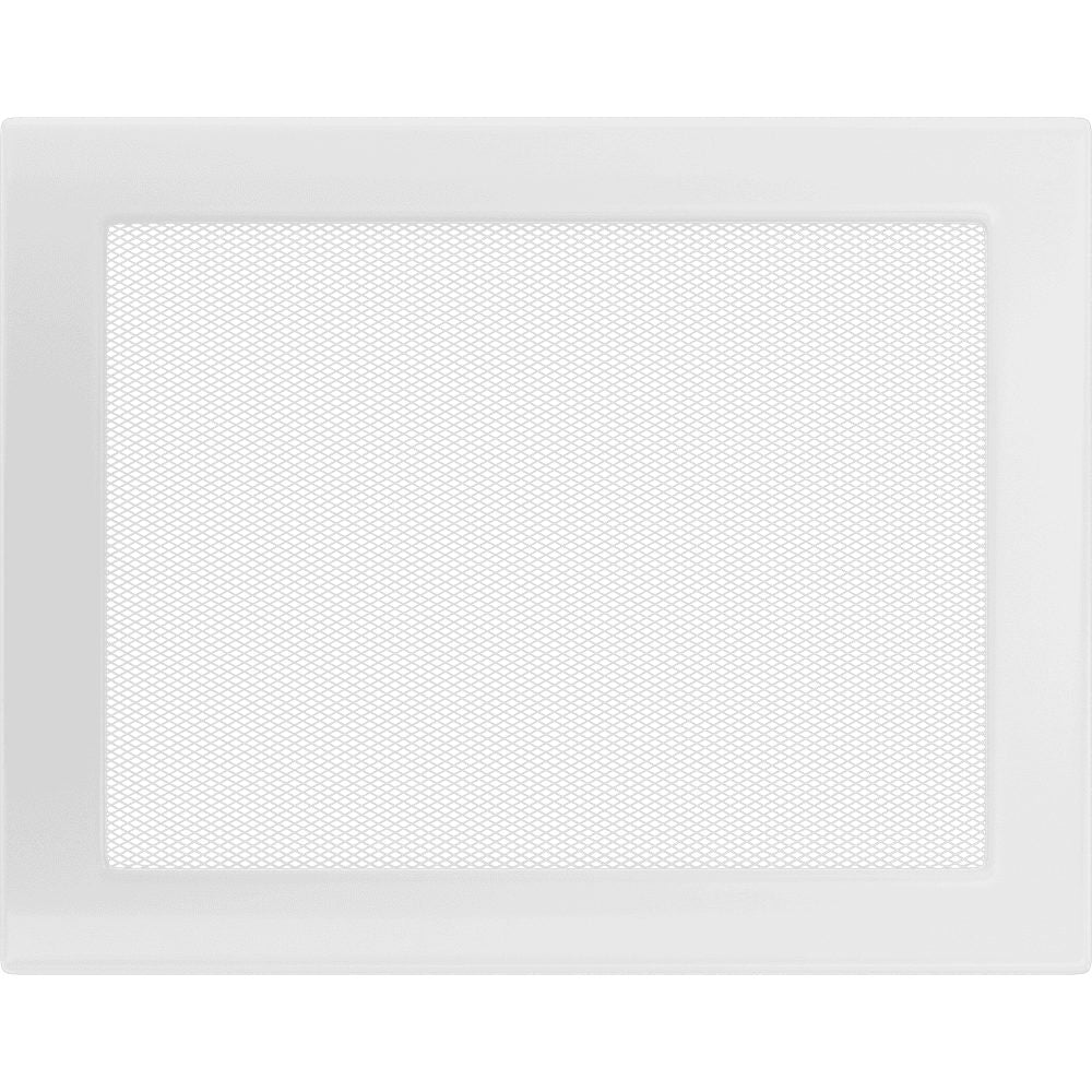 Kratki ventilatierooster in wit, decoratief wandrooster voor warme lucht