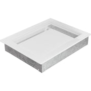 Kratki ventilatierooster in wit, decoratief wandrooster voor warme lucht