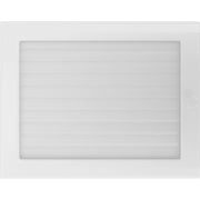 Kratki ventilatierooster in wit, decoratief wandrooster voor warme lucht