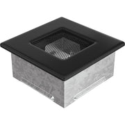 Kratki ventilatierooster in zwart, decoratief wandrooster voor warme lucht