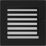 Kratki ventilatierooster in zwart, decoratief wandrooster voor warme lucht