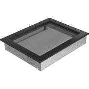 Kratki ventilatierooster in zwart, decoratief wandrooster voor warme lucht
