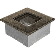 Kratki ventilatierooster in zwart-goud, decoratief wandrooster voor warme lucht