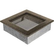 Kratki ventilatierooster in zwart-goud, decoratief wandrooster voor warme lucht