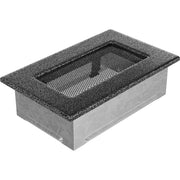 Kratki ventilatierooster in zwart-zilver, decoratief wandrooster voor warme lucht