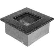 Kratki ventilatierooster in zwart-zilver, decoratief wandrooster voor warme lucht