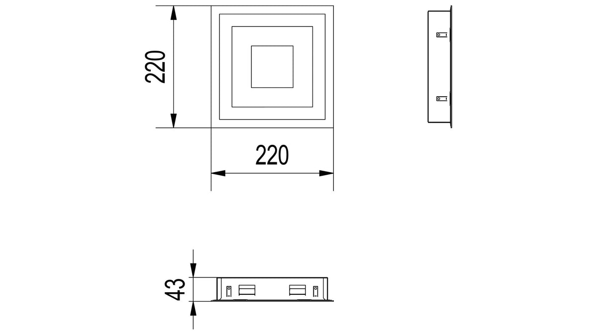 Kratki WIND ventilatierooster - rechthoekig rooster