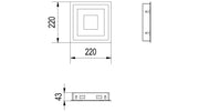 Kratki WIND ventilatierooster - rechthoekig rooster