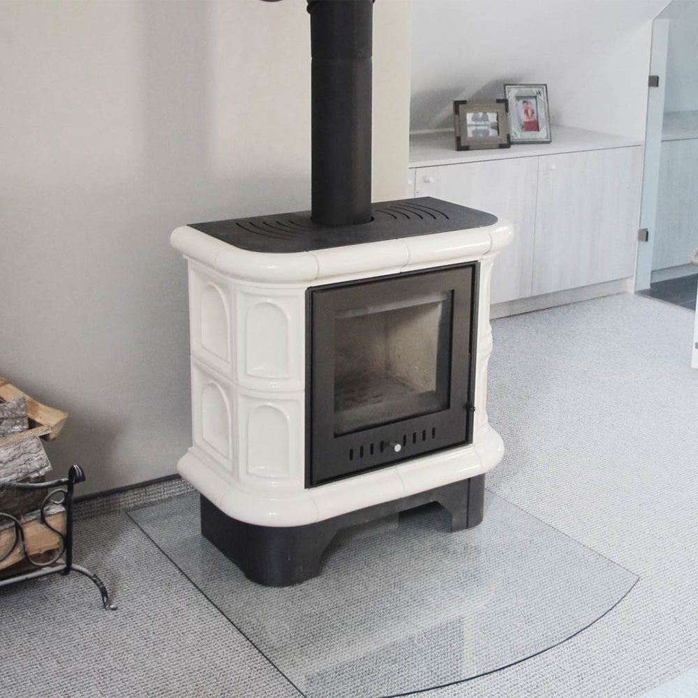 Kratki WK440 KAFEL houtgestookte inbouwhaard met crème keramische tegels